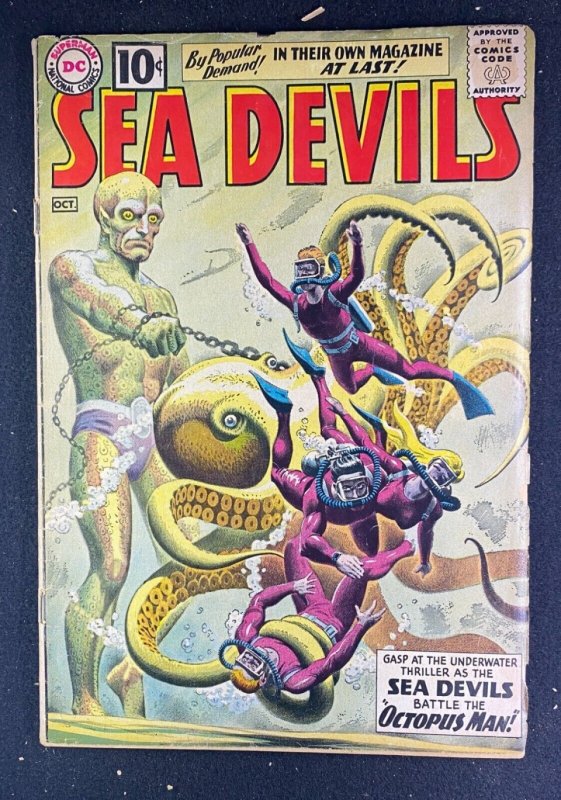 Sea Devils (1961) #1 VG (4.0) Grey Tone Cover Russ Heath Octopus Man