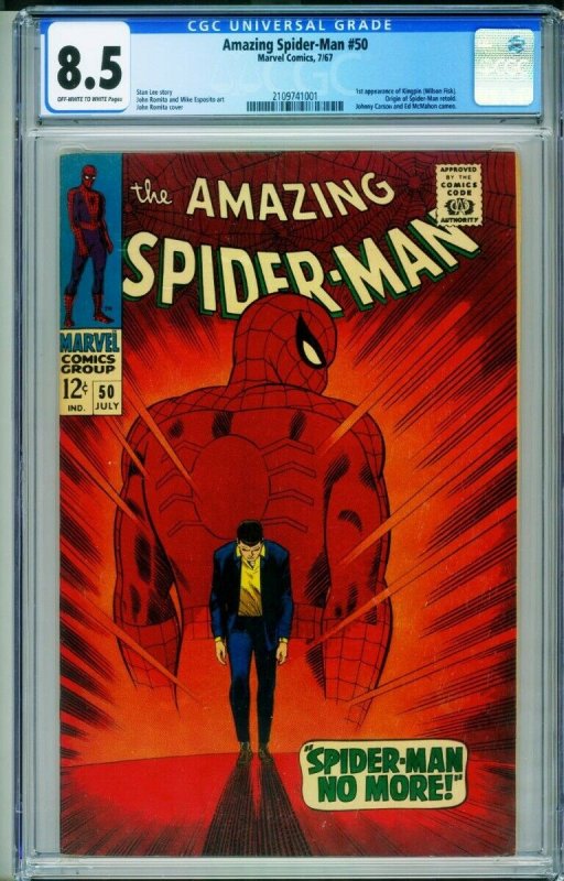 Amazing Spider-Man #50 CGC 8.5 MARVEL 1st Kingpin 2109741001