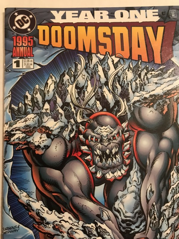 DOOMSDAY Annual #1 : DC 1995 NM-; Newsstand Variant, Rare, Dan Jurgens