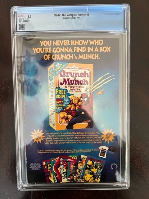 Blade: The Vampire Hunter #1 (1994) - CGC 9.2 - 1st Solo! Movie MCU!