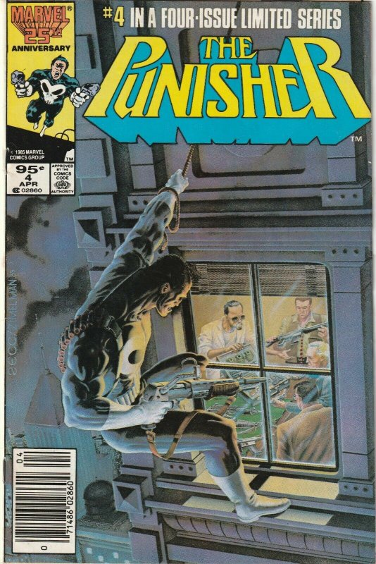 Punisher # 4 of 5 Newsstand Cover CPV VF- Marvel 1985 Limited Series [F8]