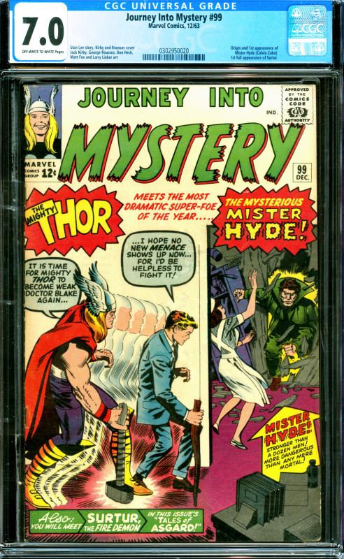 Journey into Mystery #99 CGC 7.0 1st Mister Hyde, 1st Full Surtur