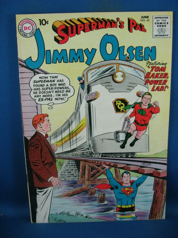 SUPERMAN PAL JIMMY OLSEN 45 VF+ POWER LAD 1960