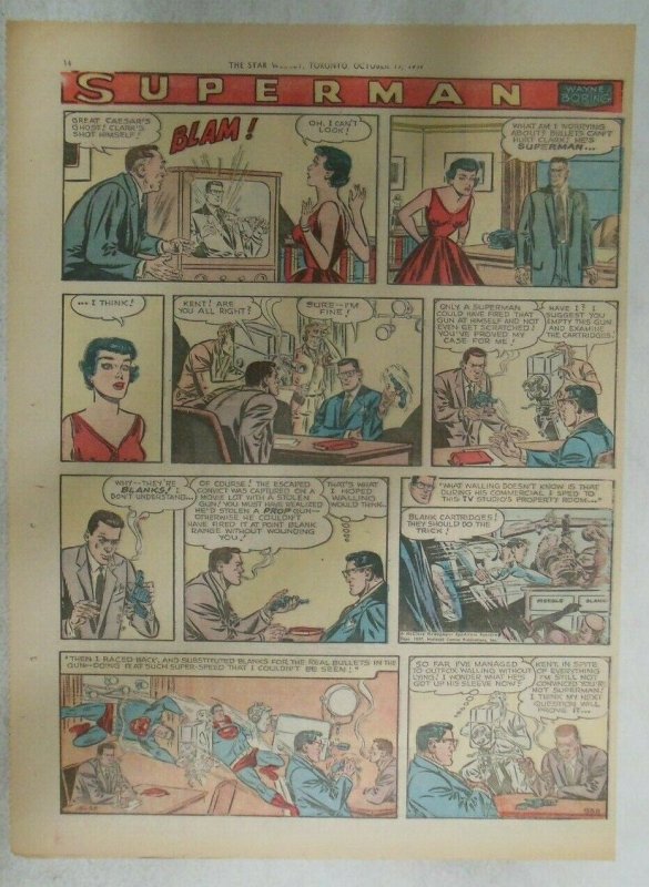 Superman Sunday Page #938 by Wayne Boring from 10/20/1957 Size ~11 x 15 inches