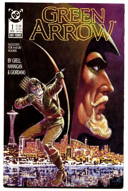 Green Arrow-#1 comic book 1988-mike grell-1st issue NM