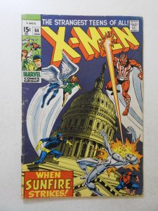 The X-Men #64 GD/VG Condition moisture stains