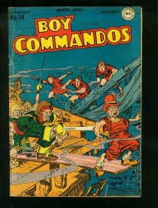 BOY COMMANDOS #14 1946-SIMON & KIRBY PIRACY COVER-WWII STORY-  vg/fn VG/FN 