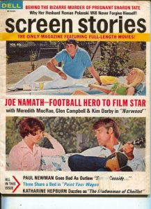 Screen Stories-Joe Namath-Lee Marvin-Paul Newman-Katherne Hepburn-Nov-1969