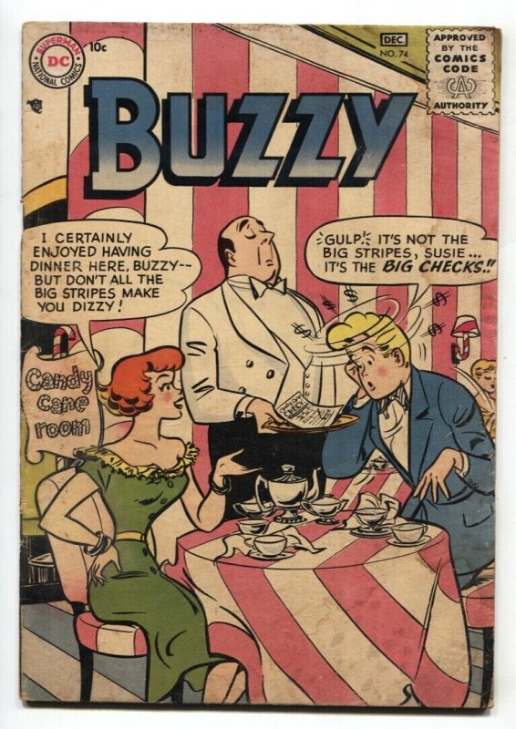 Buzzy #74 1957-comic book-teen humor-nice art-g/vg