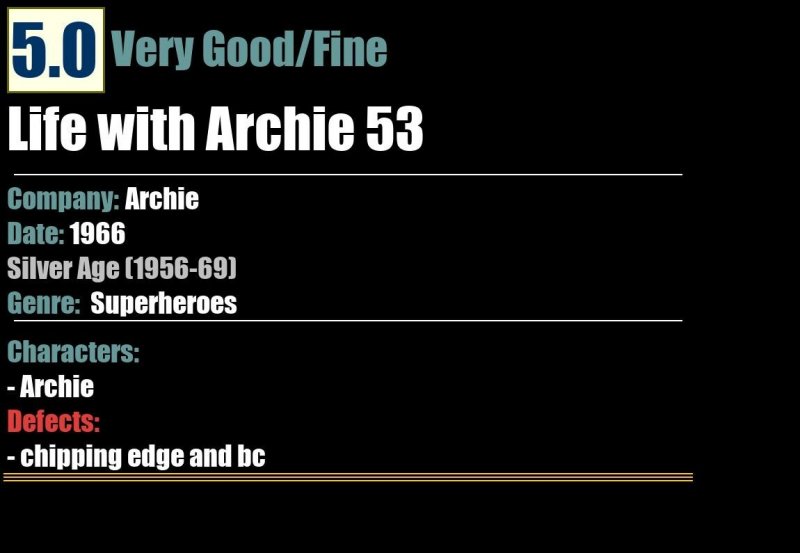 Life with Archie 53 (1966) VG/FN Silver Age Archie comic