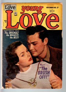 YOUNG LOVE #27-1951-ROMANCE-SIMON & KIRBY ART-PHOTO COVER-PRIZE- VG condition VG