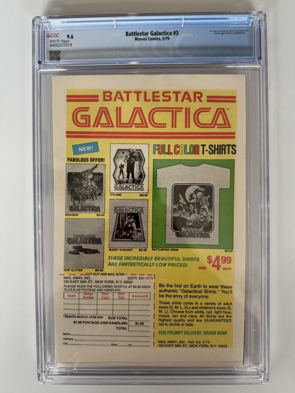 Battlestar Galactica #3 CGC 9.6  Newsstand Marvel (1979)