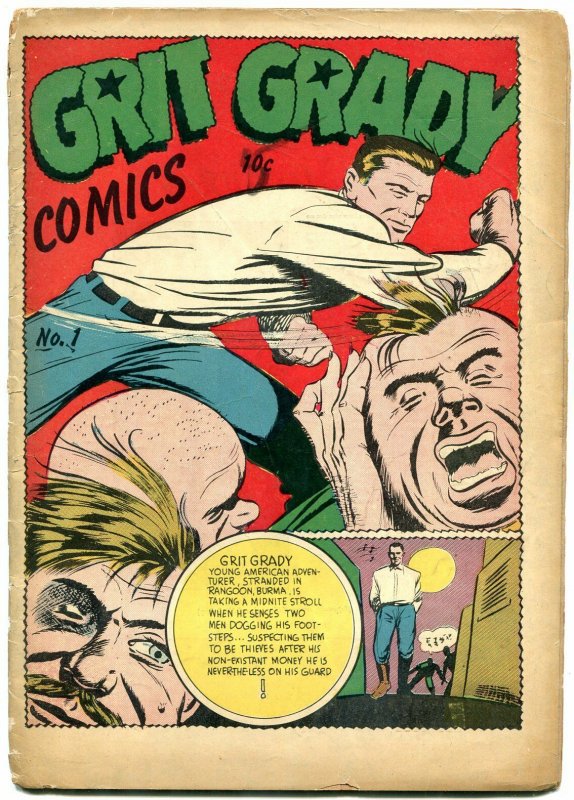 Grit Grady Comics #1 1944- Holyoke 1 shot- Alias X- Miss Victory FAIR 