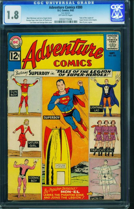 ADVENTURE #300 CGC 1.8 1962-SUPERBOY-LEGION SUPER-HEROES 0959775006