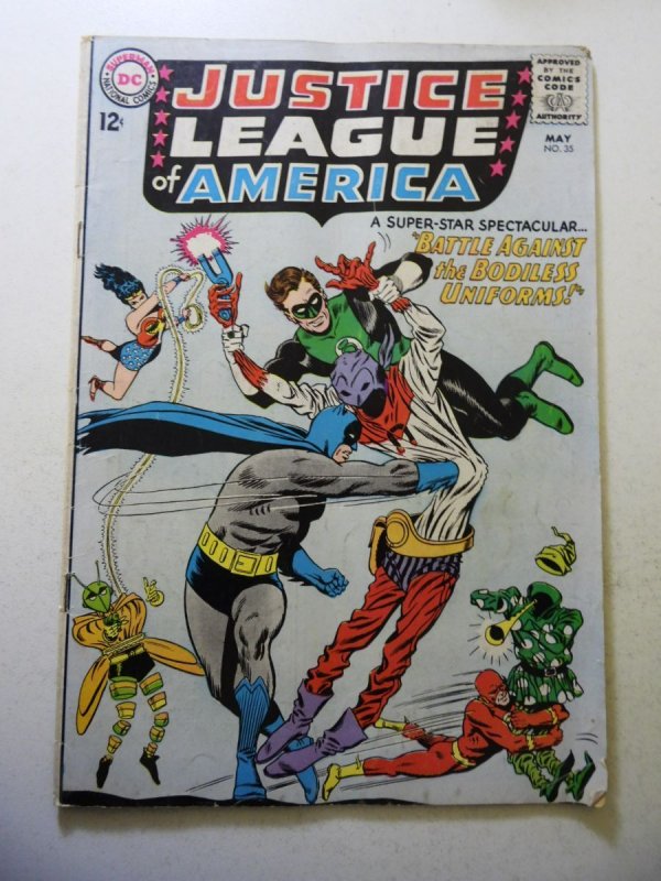 Justice League of America #35 (1965) VG Condition cf detached at 1 staple