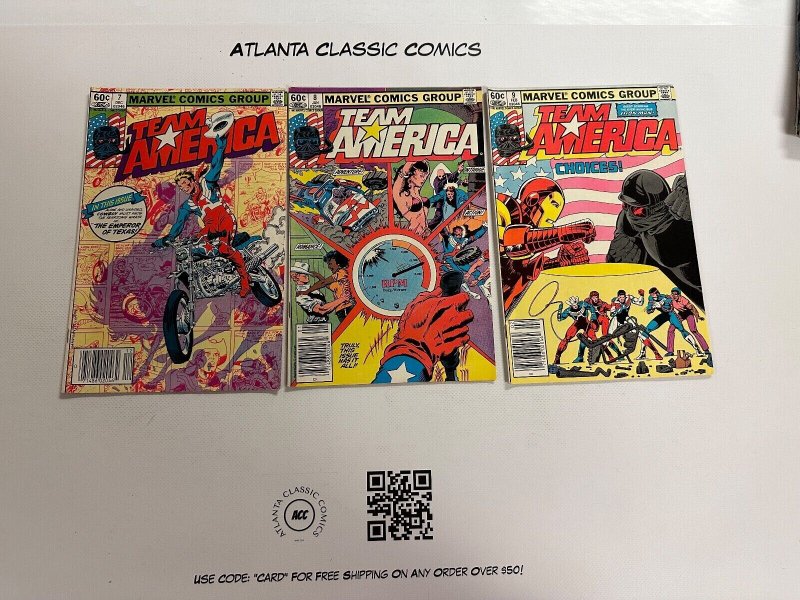 3 Team America Marvel Comic Books # 7 8 9 Avengers X-men Hulk 74 CT3