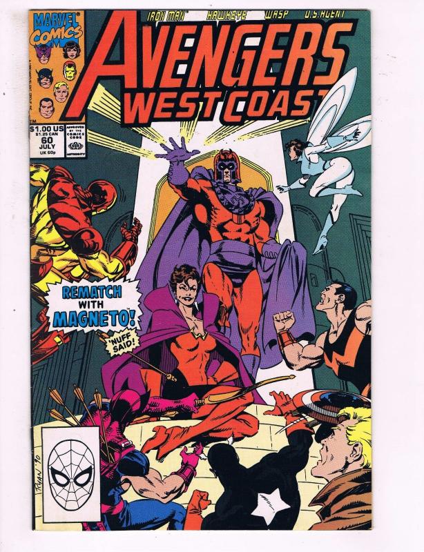 Avengers West Coast #60 VF Marvel Comics Comic Book Scarlet Witch DE13