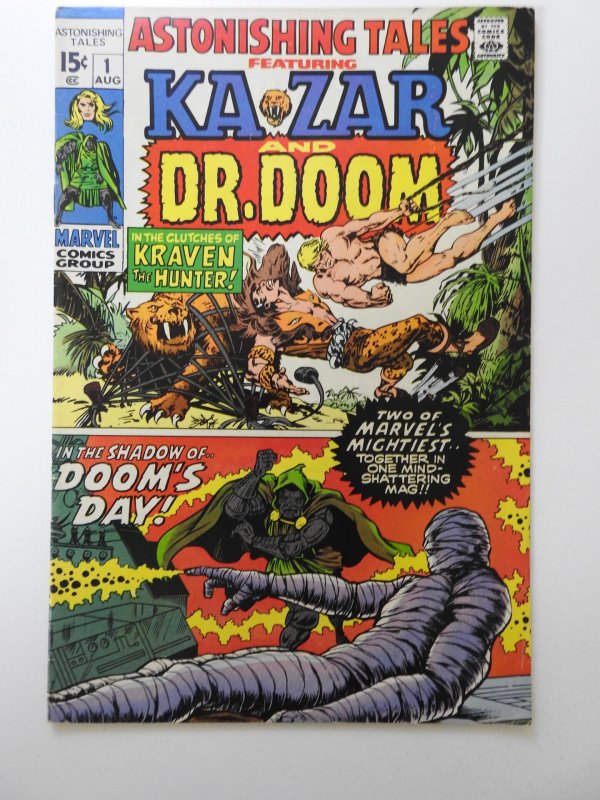 Astonishing Tales #1  (1970) Ka-Zar and Dr. Doom! Beautiful VF Condition!