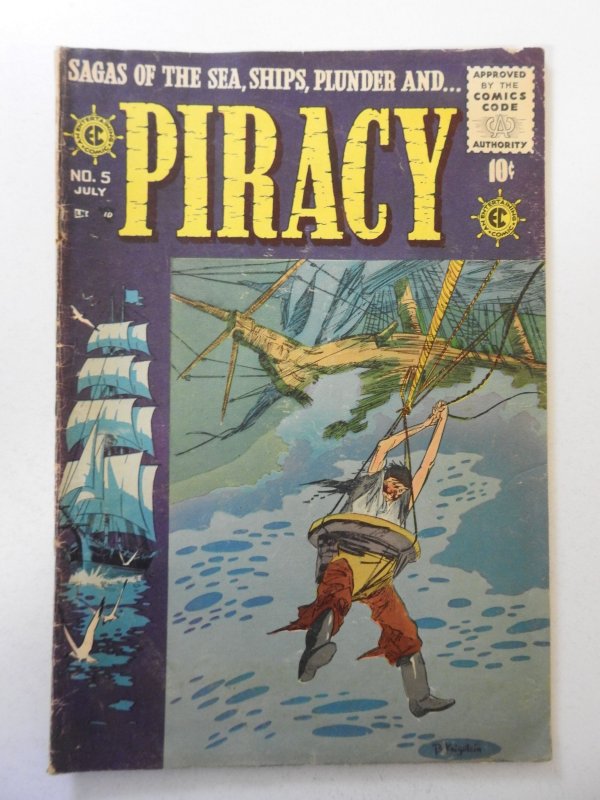 Piracy #5 (1955) GD/VG Condition moisture stain, rust on staples