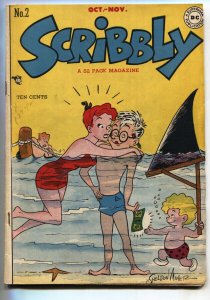 Scribbly Comics #2--1948--DC--Sheldon Mayer--Shark cover--comic book