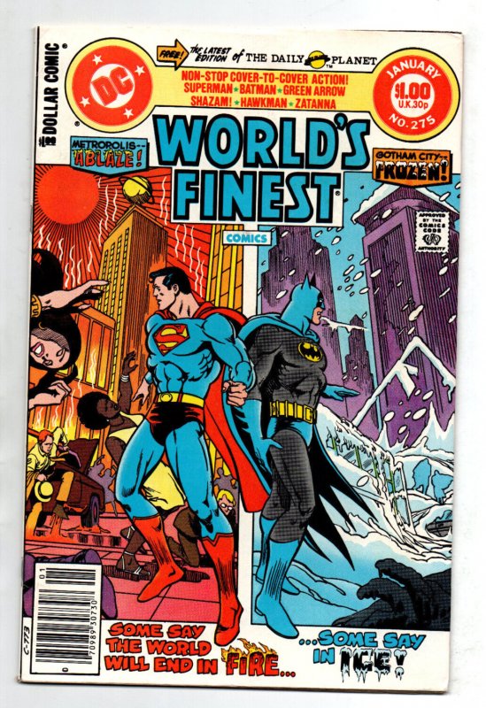 World's Finest #275 newsstand - Superman - Batman - Shazam - Zatanna - 1981 - VF