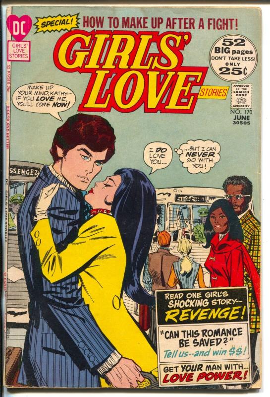 Girls' Love Stories #170-1972-DC-African American characters on cover & story-VG