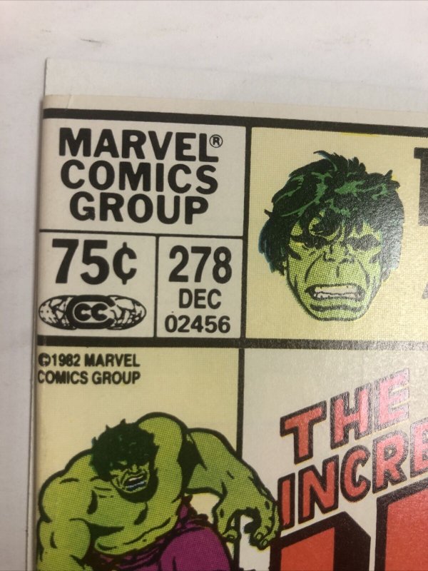 Incredible Hulk (1983) # 278 (NM) Canadian Price Variant CPV !