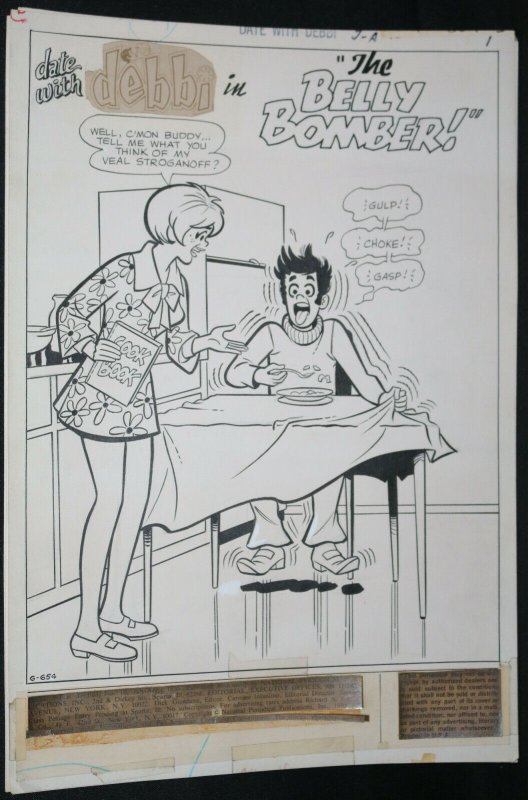 Date with Debbi #10 Complete Six Page Story - 1970 art by Unknown Artist