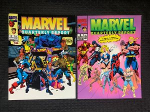 1993 MARVEL COMICS QUARTERLY REPORT #2 & #3 VF+ 8.5 LOT of 2