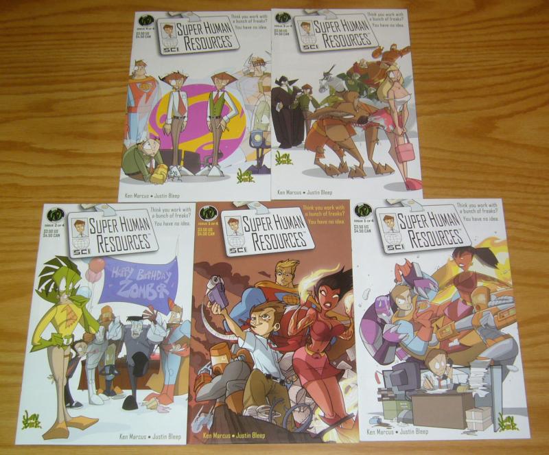 Super Human Resources #1-4 VF/NM complete series + variant  fun at workplace 2 3 
