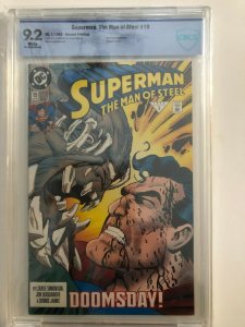 SUPERMAN THE MAN OF STEEL #18 CBCS 9.2 WHITE PAGES 1/93 DC / 2ND PRINT