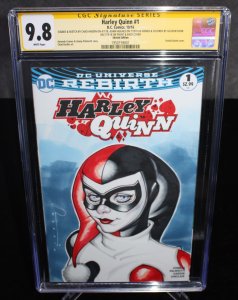 Harley Quinn #1 CGC (9.8) Sketches by Chad Hardin, Adam Hughes, Allison Sohn