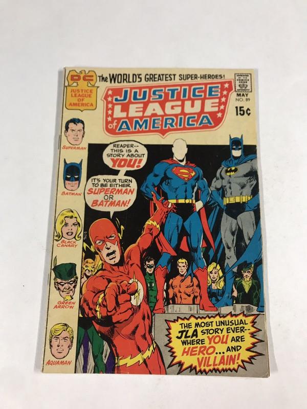 Justice League Of America 89 5.5 Fn- Fine- Dc Silver Age