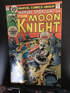 Marvel Spotlight #29 (1976) 2nd solo Moon Knight key!! FN Disney+ tv show