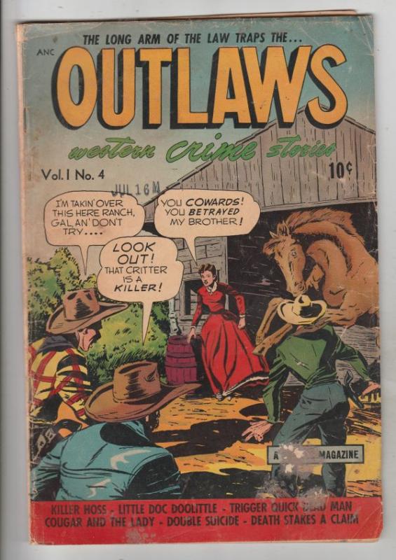 Outlaws of the West #4 (Aug-48) VG Affordable-Grade 