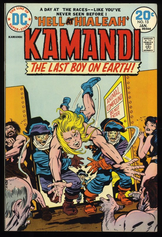 Kamandi, The Last Boy on Earth #13 VF/NM 9.0 Hell at Hialeah! Jack Kirby Cover!