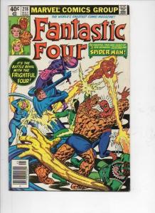 FANTASTIC FOUR #218, VF+, Spider-Man, Byrne, 1961 1980, Marvel, more FF in store