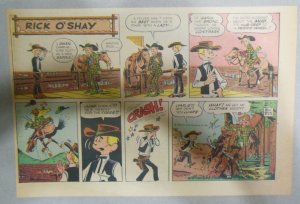 (10) Rick O'Shay Sunday Pages by Stan Lynde from 1958 Size: 7.5  x 10 inches