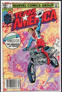 Team America #7 Newsstand Edition (1982) Cowboy