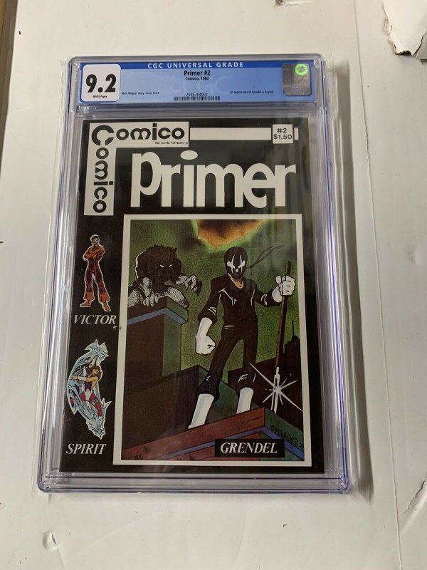 Comico Primer 2 Cgc 9.2 White Pages 1st Grendel Bronze Age