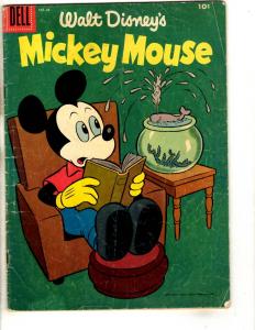 Mickey Mouse # 45 VG Dell Silver Age Comic Book Walt Disney Pluto Donald JL3