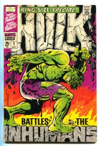 INCREDIBLE HULK ANNUAL #1-1968 Marvel Inhumans Steranko VG