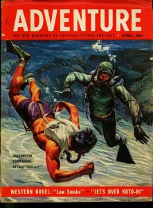 Adventure Pulp Magazine April 1953- John D MacDonald- Frogman -VG