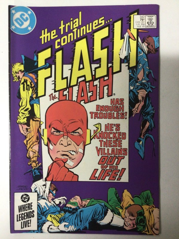 The Flash #340-343 (1985) Trial Series People Versus Flash Lot of 4 DC Comics
