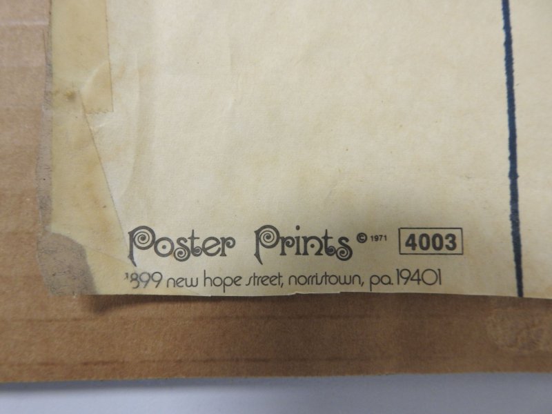 Lifesize Superman Poster (1971) large tears and tape present on poster