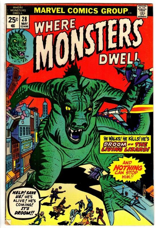 WHERE MONSTERS DWELL 28 VG May 1974 