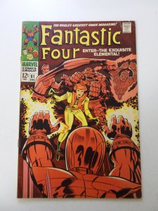 Fantastic Four #81 (1968) VG+ condition top staple detached from cover