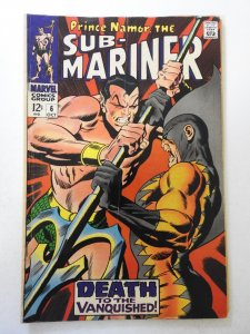 Sub-Mariner #6 (1968) VG Condition centerfold detached bottom staple