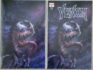 VENOM #1 Lucio Parrillo Virgin & trade Exclusive Variant NM 2018 Cates