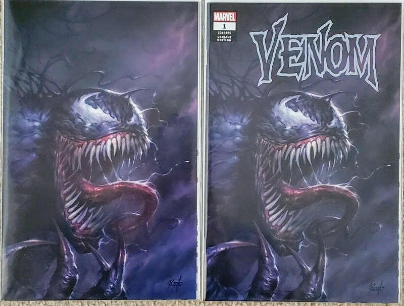 VENOM #1 Lucio Parrillo Virgin & trade Exclusive Variant NM 2018 Cates